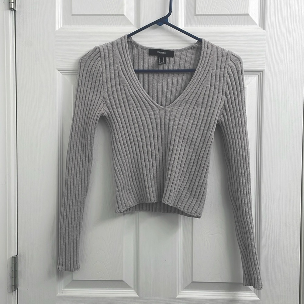 Forever 21, gray cropped sweater